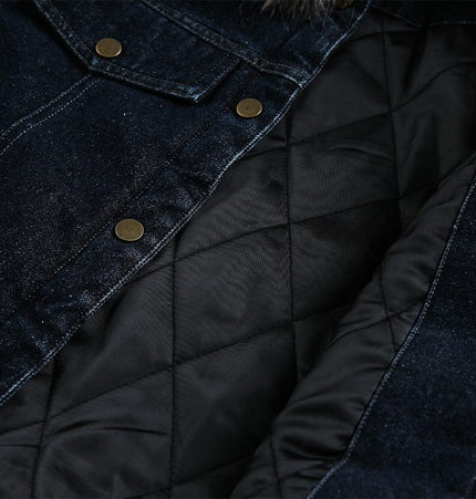 TALKLESSFASHION Cropped Biker Denim Jacket