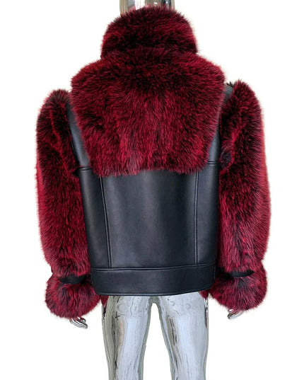 TALKLESSFASHION Cropped Color Block Padded Jacket