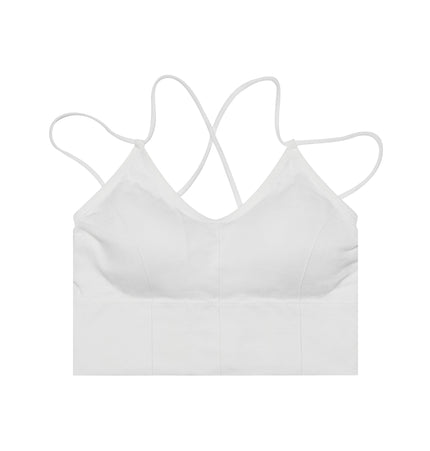 TALKLESSFASHION Crossing small suspender underwear vest with chest pad women's summer sexy beautiful back inner wear sports bandeau bra all-in-one tide