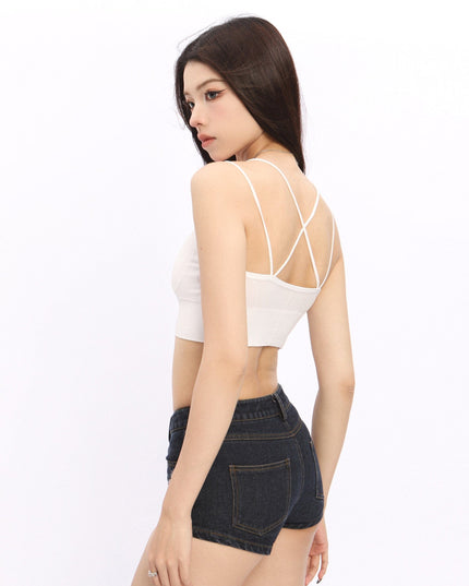 TALKLESSFASHION Crossing small suspender underwear vest with chest pad women's summer sexy beautiful back inner wear sports bandeau bra all-in-one tide