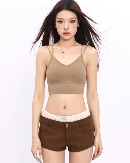 TALKLESSFASHION Crossing small suspender underwear vest with chest pad women's summer sexy beautiful back inner wear sports bandeau bra all-in-one tide