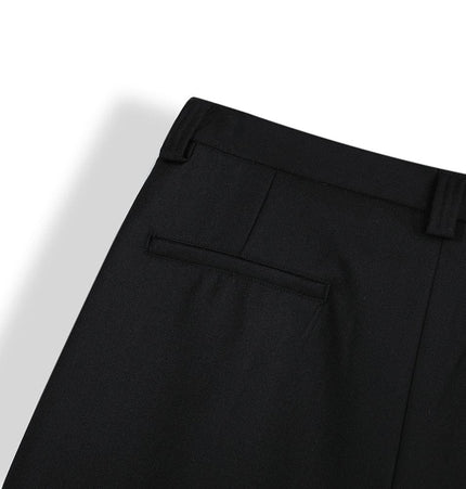 TALKLESSFASHION D2509 American Retro Unisex Pendant Trendy Pleated Design Men's Loose Casual Capri Shorts