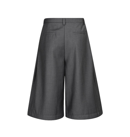 TALKLESSFASHION D2509 American Retro Unisex Pendant Trendy Pleated Design Men's Loose Casual Capri Shorts