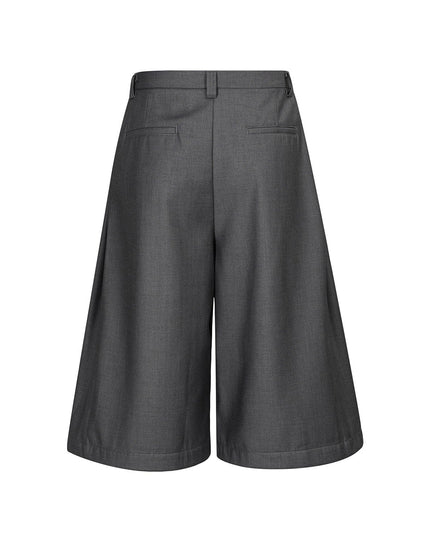 TALKLESSFASHION D2509 American Retro Unisex Pendant Trendy Pleated Design Men's Loose Casual Capri Shorts