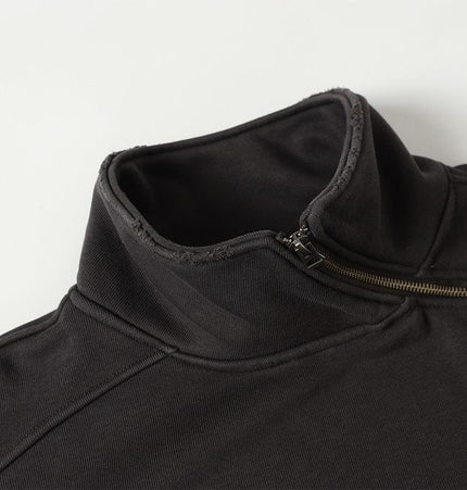 TALKLESSFASHION Deconstructed Gradient Zipper Jacket