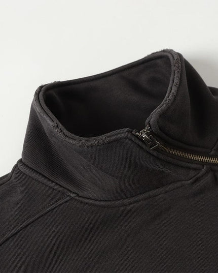 TALKLESSFASHION Deconstructed Gradient Zipper Jacket