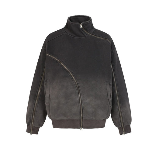 THETLSTUDIO Deconstructed Gradient Zipper Jacket