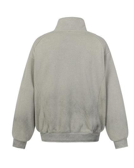 TALKLESSFASHION Deconstructed Gradient Zipper Jacket