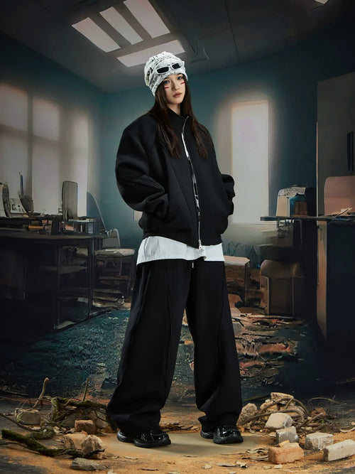 THETLSTUDIO Deconstructed High-Weight Zipper Sweat Set