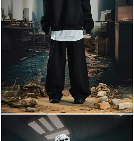 TALKLESSFASHION Deconstructed High-Weight Zipper Sweat Set