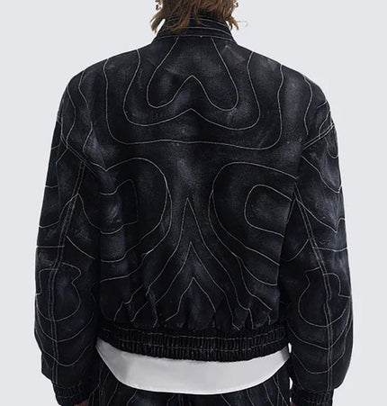 TALKLESSFASHION Deconstructed Splicing Denim Short Jacket