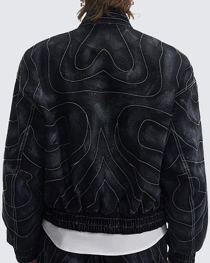 TALKLESSFASHION Deconstructed Splicing Denim Short Jacket
