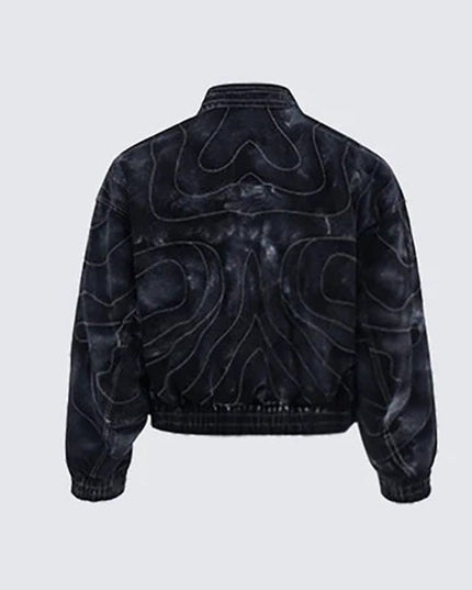 TALKLESSFASHION Deconstructed Splicing Denim Short Jacket
