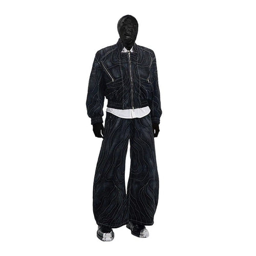 THETLSTUDIO Deconstructed Splicing Denim Short Jacket