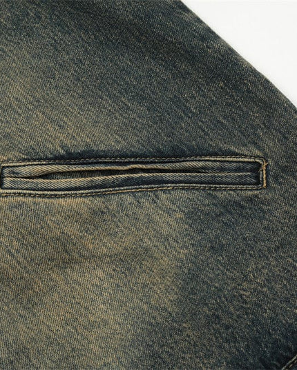 TALKLESSFASHION Denim Cargo Pants Jacket Men's Coat