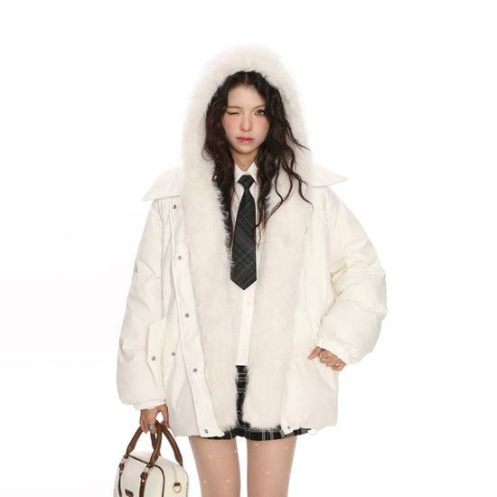 Detachable Fur Down