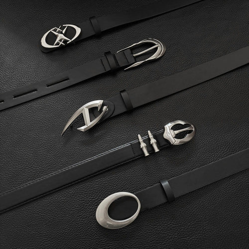THETLSTUDIO Direction of Light belt men's design sense high-end ins black belt accessories trouser belt versatile trend