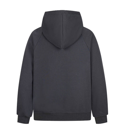TALKLESSFASHION Distressed Letter Print Embroidered Hooded Sweatshirt