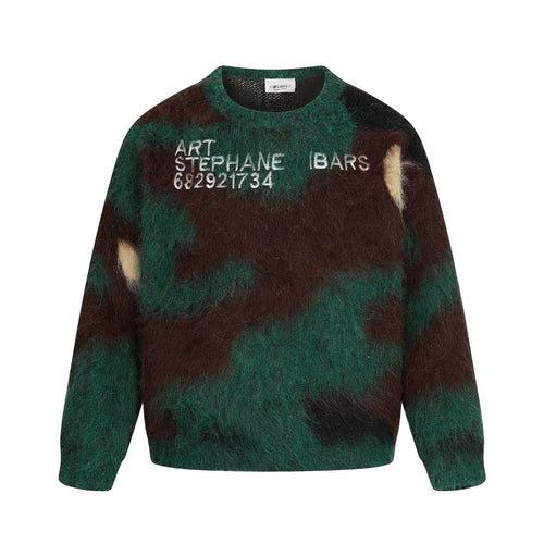 TALKLESSFASHION Embroidered Color-Block Vintage Pullover