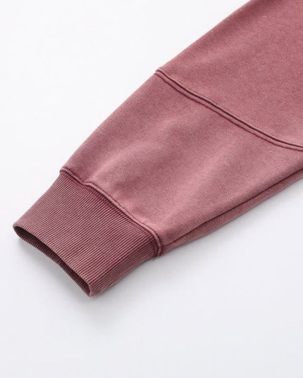 TALKLESSFASHION Embroidered Lapel Pullover Sweatshirt