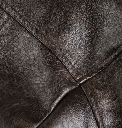 TALKLESSFASHION EON 26 Spring New in stock American vintage distressed stand-up collar loop leather jacket jacket