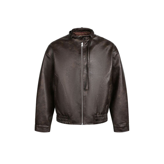 Vintage Distressed Leather Jacket