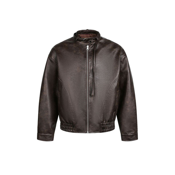 Vintage Distressed Leather Jacket
