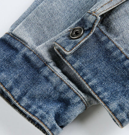 TALKLESSFASHION EON 26 Spring New in stock American vintage patchwork denim cargo jacket jacket men