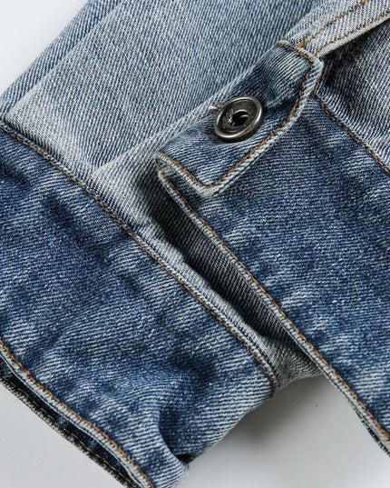 TALKLESSFASHION EON 26 Spring New in stock American vintage patchwork denim cargo jacket jacket men