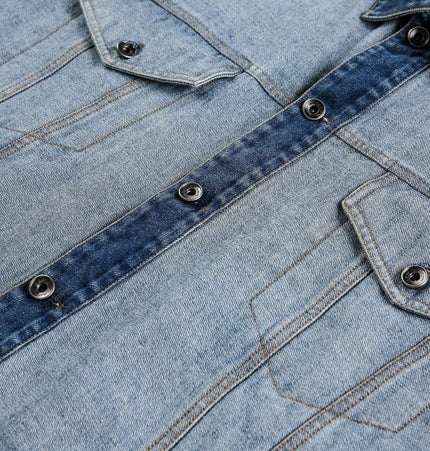 TALKLESSFASHION EON 26 Spring New in stock American vintage patchwork denim cargo jacket jacket men