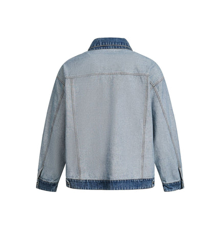 TALKLESSFASHION EON 26 Spring New in stock American vintage patchwork denim cargo jacket jacket men