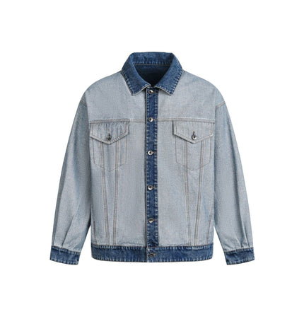 TALKLESSFASHION EON 26 Spring New in stock American vintage patchwork denim cargo jacket jacket men