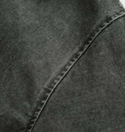 TALKLESSFASHION EON 26 Spring New in stock American vintage washed zip lapel jacket jacket