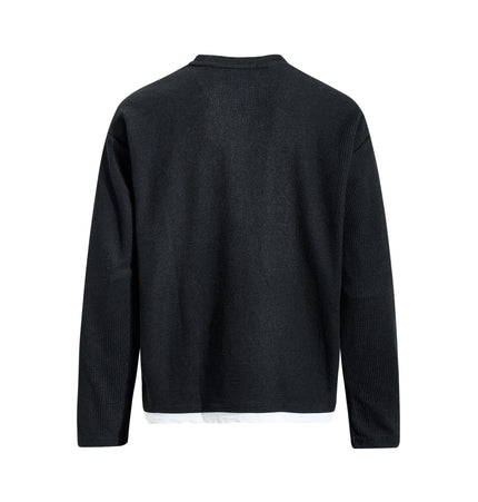 TALKLESSFASHION EON 26 Spring New spot American retro simple versatile loose long sleeve T-shirt for men