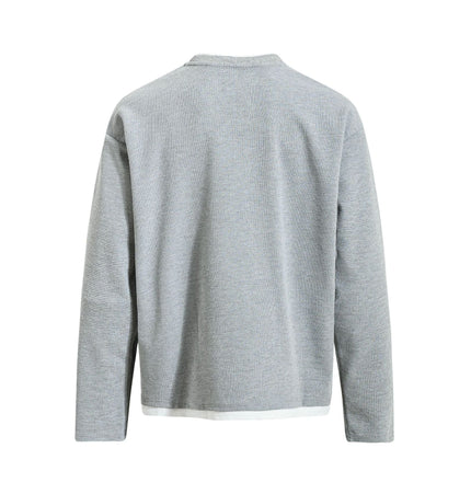 TALKLESSFASHION EON 26 Spring New spot American retro simple versatile loose long sleeve T-shirt for men