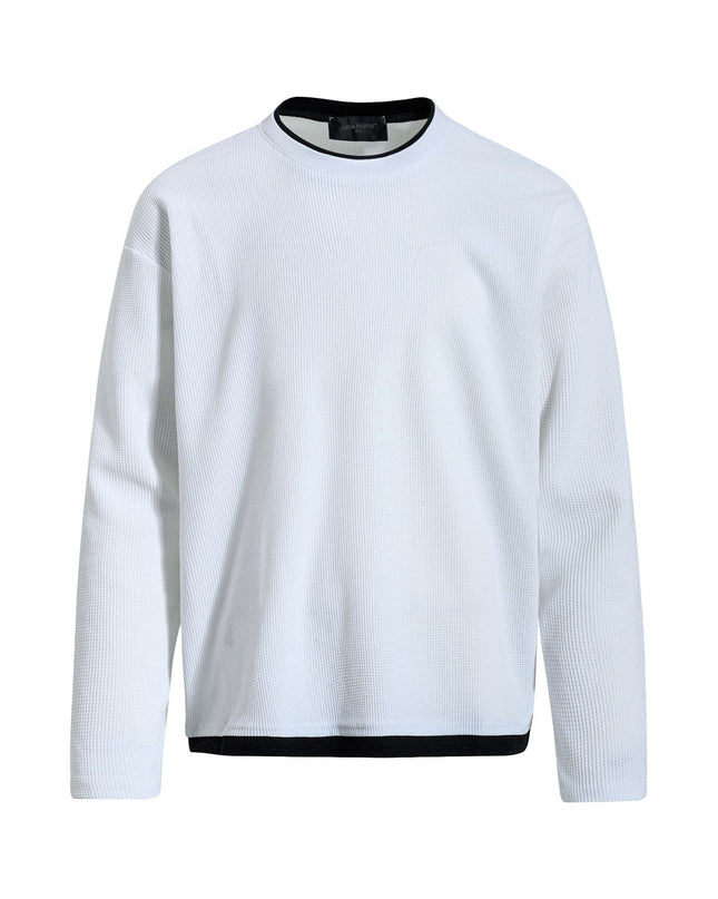 TALKLESSFASHION EON 26 Spring New spot American retro simple versatile loose long sleeve T-shirt for men