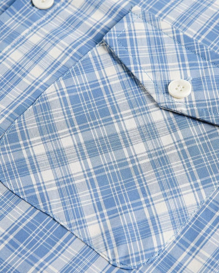 TALKLESSFASHION EON 26 spring new spot American street trend distressed plaid double pocket long sleeve shirt for men