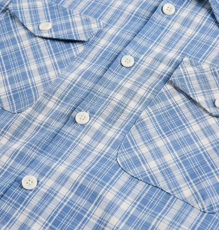 TALKLESSFASHION EON 26 spring new spot American street trend distressed plaid double pocket long sleeve shirt for men