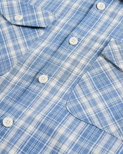 TALKLESSFASHION EON 26 spring new spot American street trend distressed plaid double pocket long sleeve shirt for men