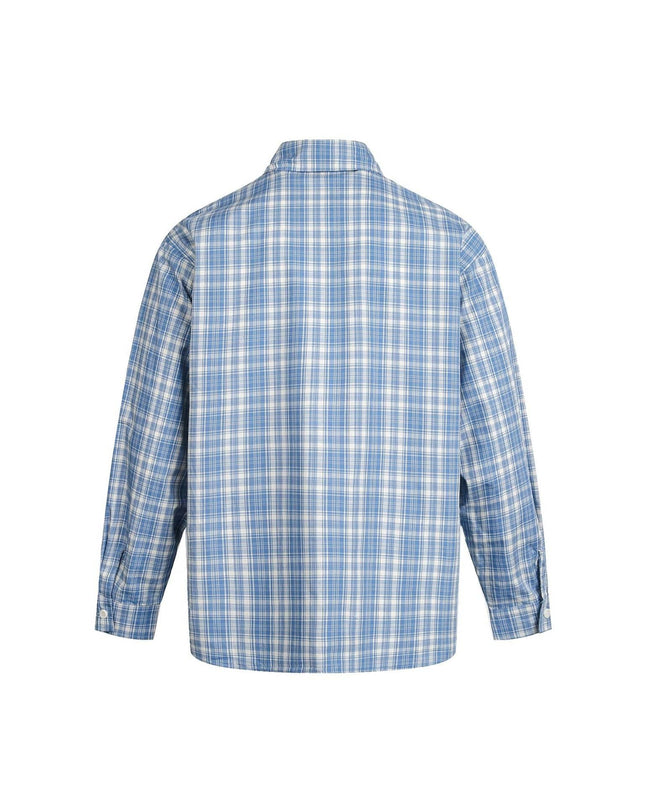 TALKLESSFASHION EON 26 spring new spot American street trend distressed plaid double pocket long sleeve shirt for men
