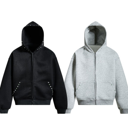 TALKLESSFASHION EON 26 spring new spot American street trend simple and versatile loose hooded sweatshirt jacket for men
