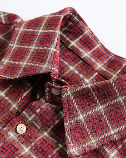 TALKLESSFASHION EON 26 spring new spot American street trend vintage plaid long sleeve shirt men