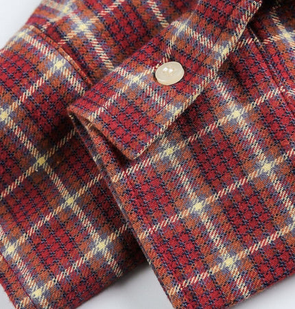 TALKLESSFASHION EON 26 spring new spot American street trend vintage plaid long sleeve shirt men