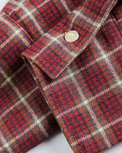 TALKLESSFASHION EON 26 spring new spot American street trend vintage plaid long sleeve shirt men