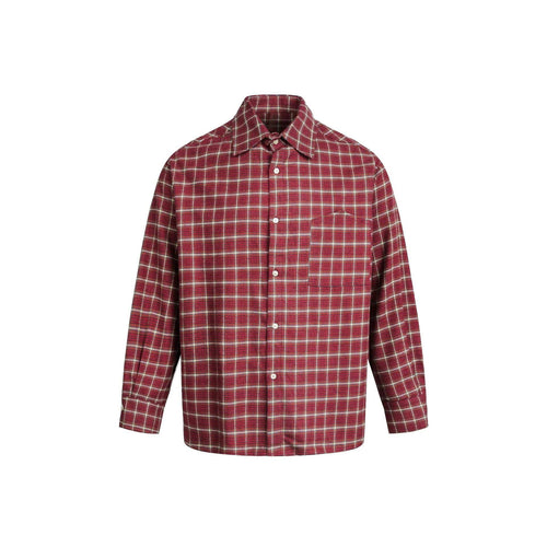 TALKLESSFASHION EON 26 spring new spot American street trend vintage plaid long sleeve shirt men