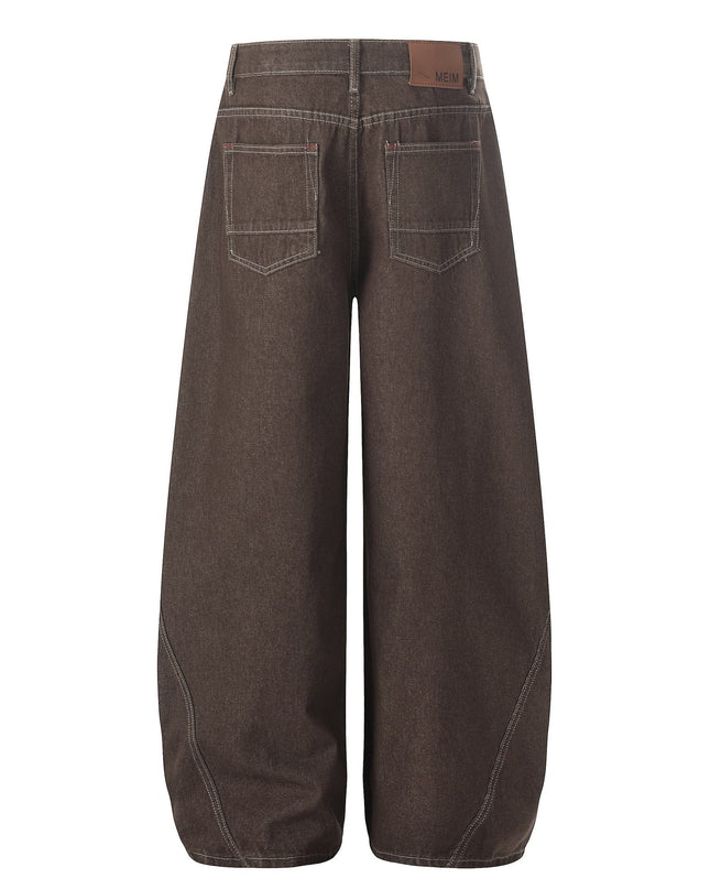 TALKLESSFASHION EON 26 spring new spot American street trendy high street individual design small scimitar denim trousers men