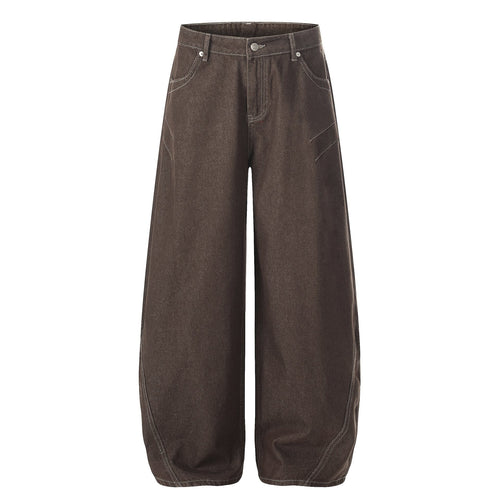 THETLSTUDIO EON 26 spring new spot American street trendy high street individual design small scimitar denim trousers men