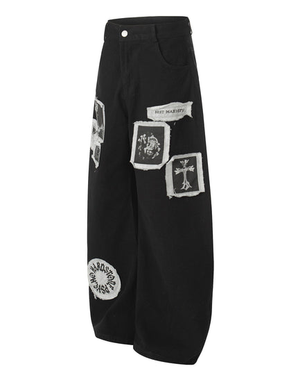 TALKLESSFASHION EON 26 spring new spot American street trendy high street individual pattern design casual trousers men