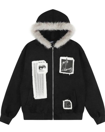 TALKLESSFASHION EON 26 spring new spot American street trendy high street individual pattern hooded jacket jacket men