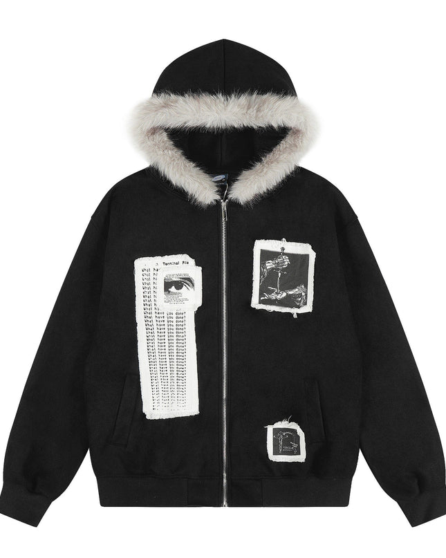 TALKLESSFASHION EON 26 spring new spot American street trendy high street individual pattern hooded jacket jacket men